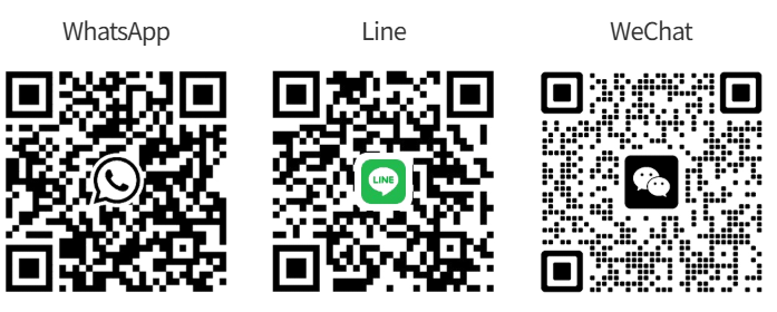 봉봉성형외과 줄기세포 센터 상담 QR — WhatsApp · Line · WeChat
